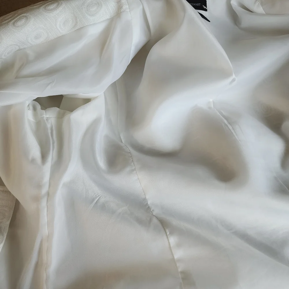 Ashley Stewart 16-White Textured Skirt Suit Church Mother of the Bride Business - Picture 11 of 11